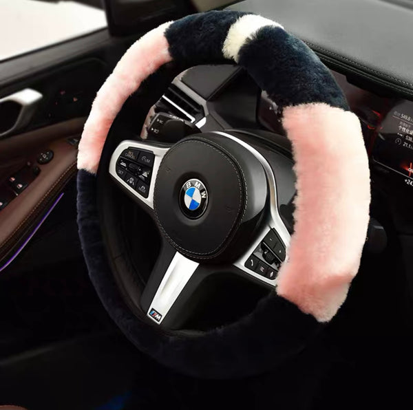 Long Wool Steering Wheel Cover (Multi-Color)