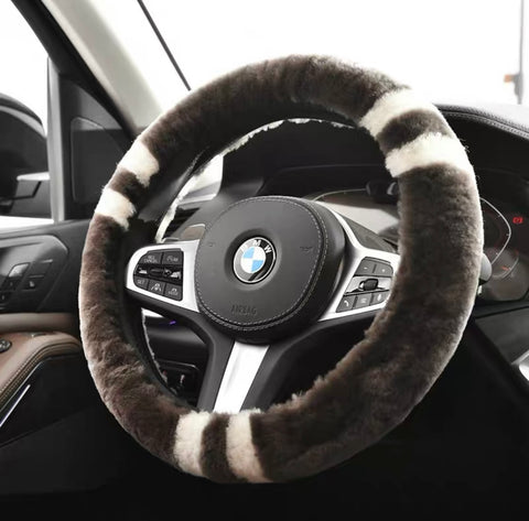 Long Wool Steering Wheel Cover (Multi-Color)