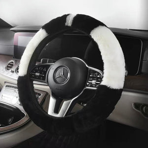 Long Wool Steering Wheel Cover (Multi-Color)