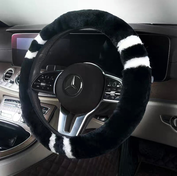 Long Wool Steering Wheel Cover (Multi-Color)