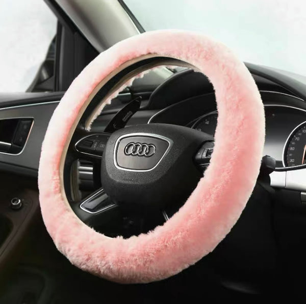 Long Wool Steering Wheel Cover (Multi-Color)