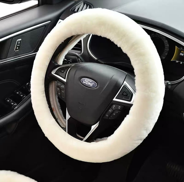 Long Wool Steering Wheel Cover (Multi-Color)