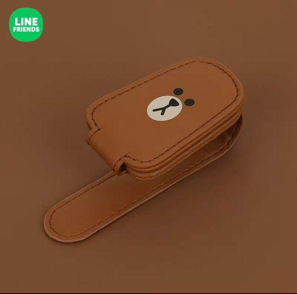 Line Friends Glasses Holder for Car Sun Visor