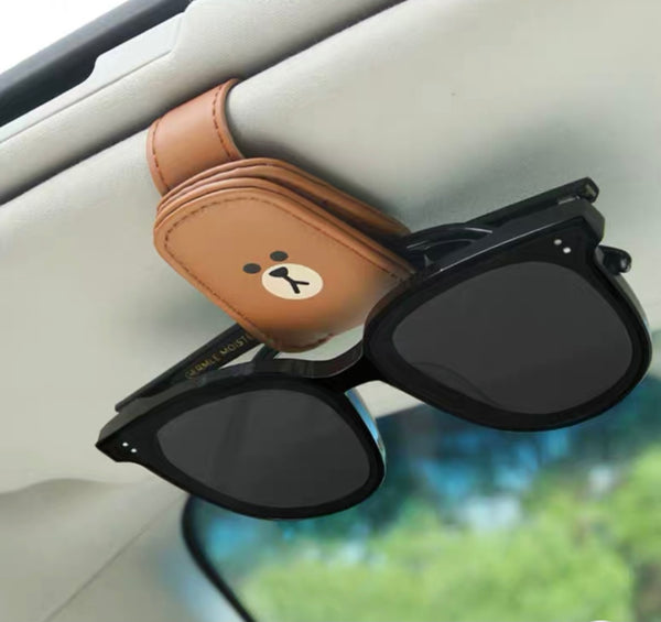 Line Friends Glasses Holder for Car Sun Visor