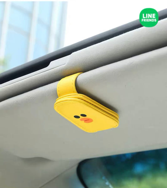 Line Friends Glasses Holder for Car Sun Visor