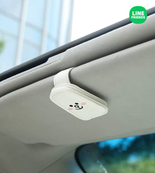 Line Friends Glasses Holder for Car Sun Visor