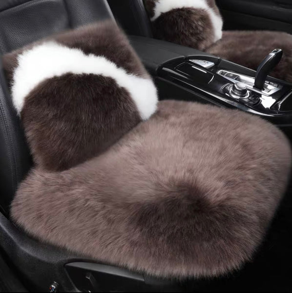 Long Wool Car Seat Pad & Cushion (Multi-Color)