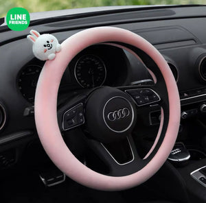 Line Friends Suede Steering Wheel Cover