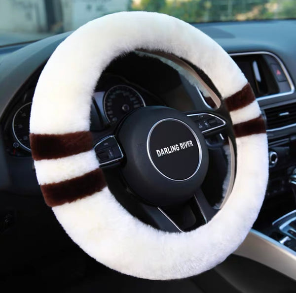 Long Wool Steering Wheel Cover (Multi-Color)