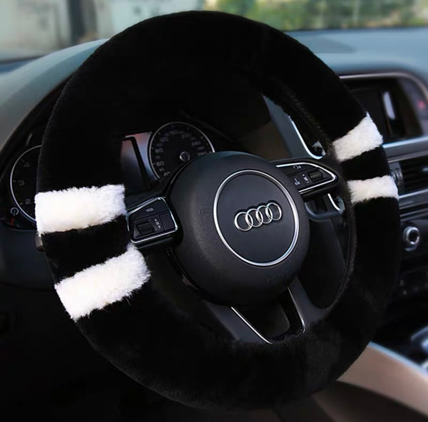 Long Wool Steering Wheel Cover (Multi-Color)