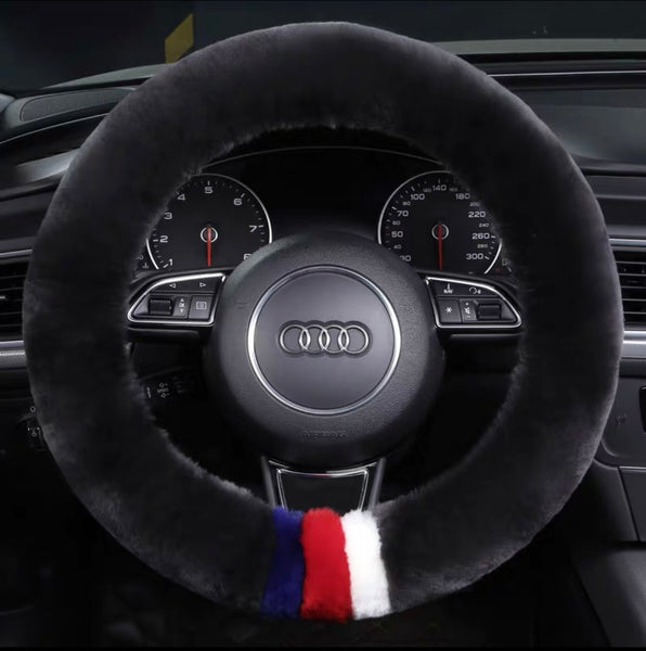 Long Wool Steering Wheel Cover (Multi-Color)