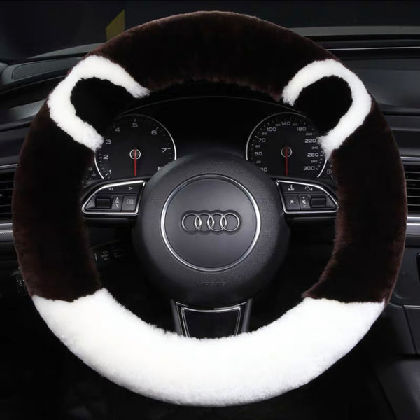 Long Wool Steering Wheel Cover (Multi-Color)