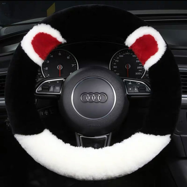 Long Wool Steering Wheel Cover (Multi-Color)