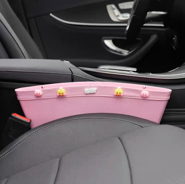 Car Seat Gap Leather Storage Basket